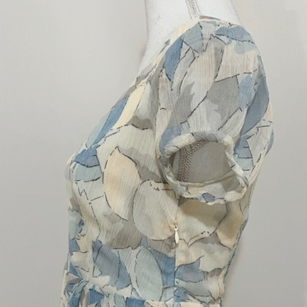 Anthropologie Moulinette Soeurs Montserrat Dress Silk Blend Muted Floral Size 2 - Picture 3 of 7